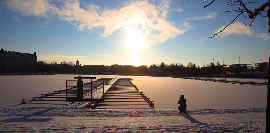 O calor do inverno finlandês